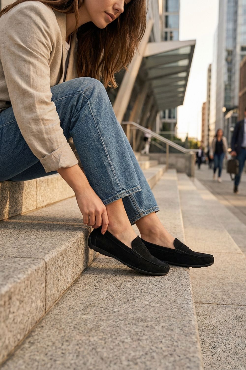 Loafer Herren mit Mokassin Naht und Schlupfform
