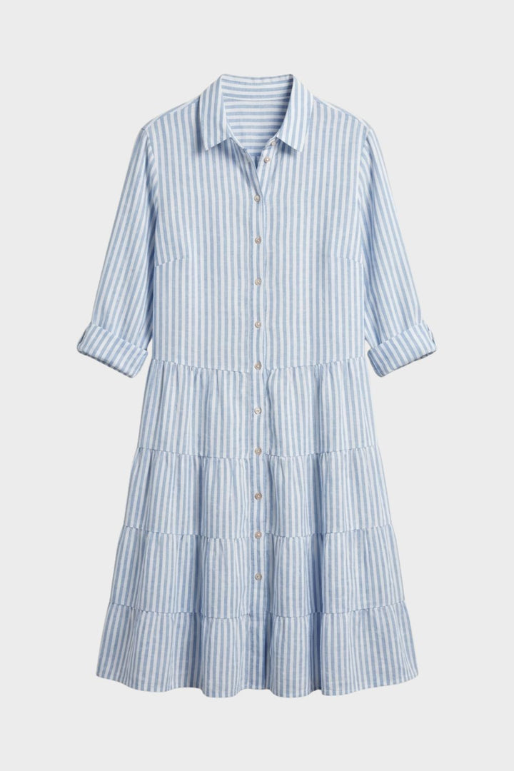 Damen-Sommerkleid in Midi-Länge | Knopfleiste