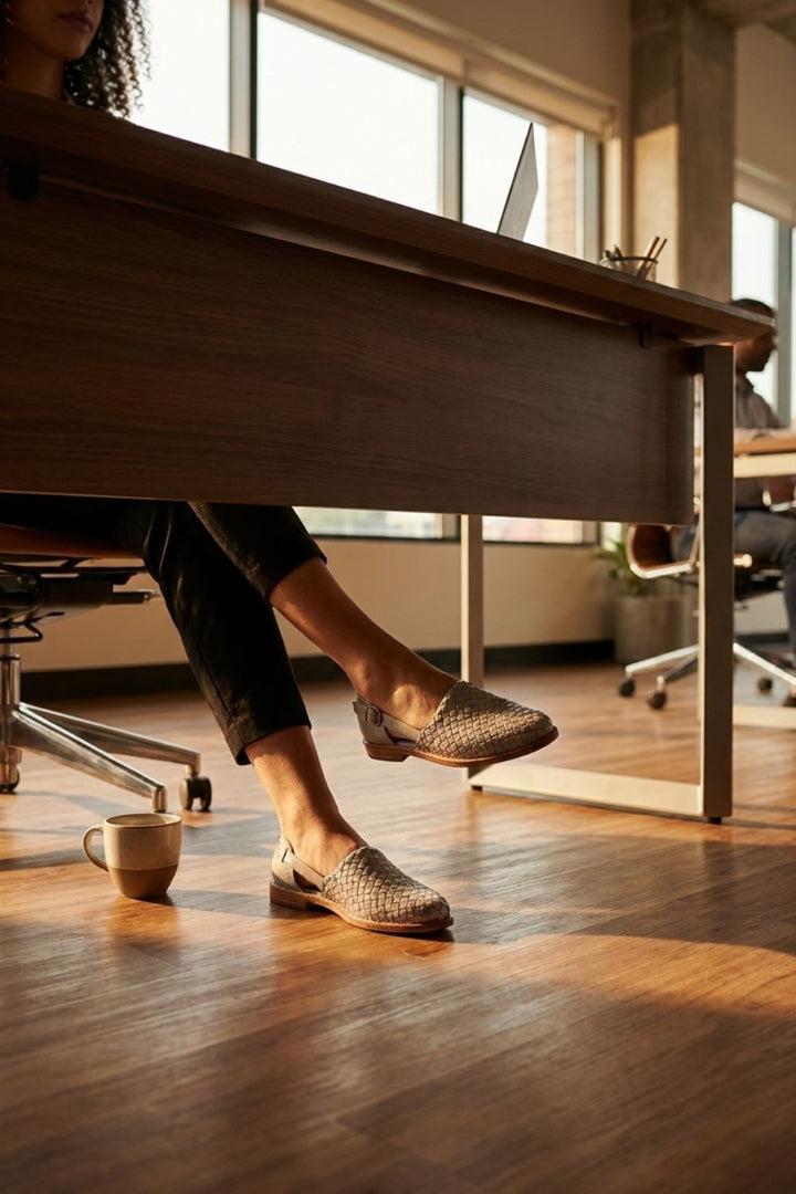 Damen Spitze Mules | Geflochten