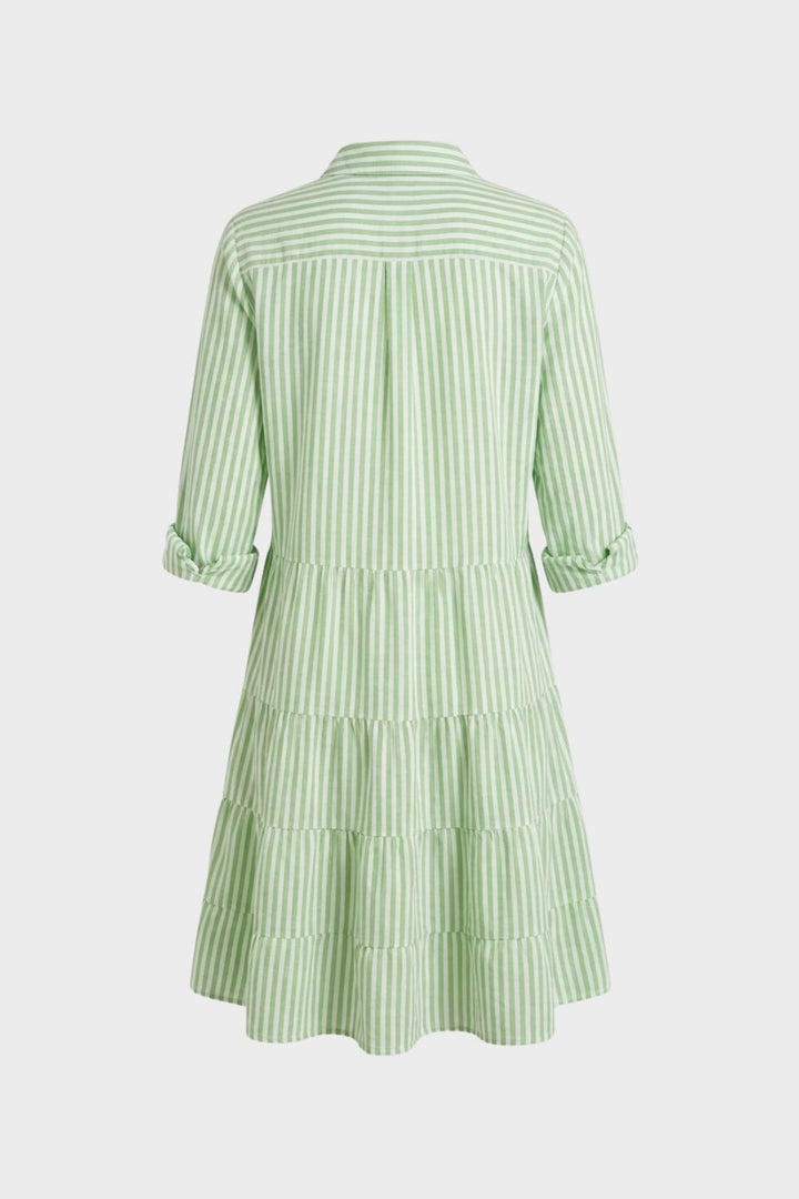 Damen-Sommerkleid in Midi-Länge | Knopfleiste