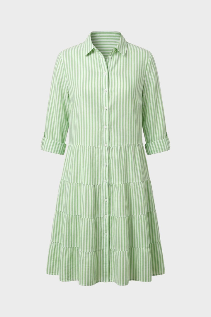 Damen-Sommerkleid in Midi-Länge | Knopfleiste