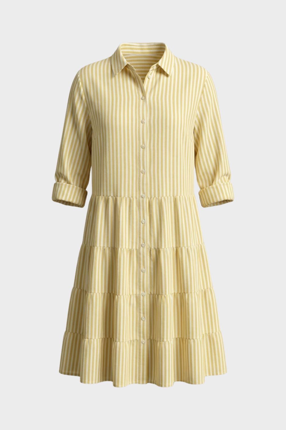 Damen-Sommerkleid in Midi-Länge | Knopfleiste