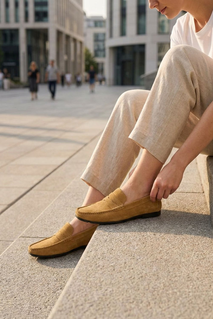 Loafer Herren mit Mokassin Naht und Schlupfform