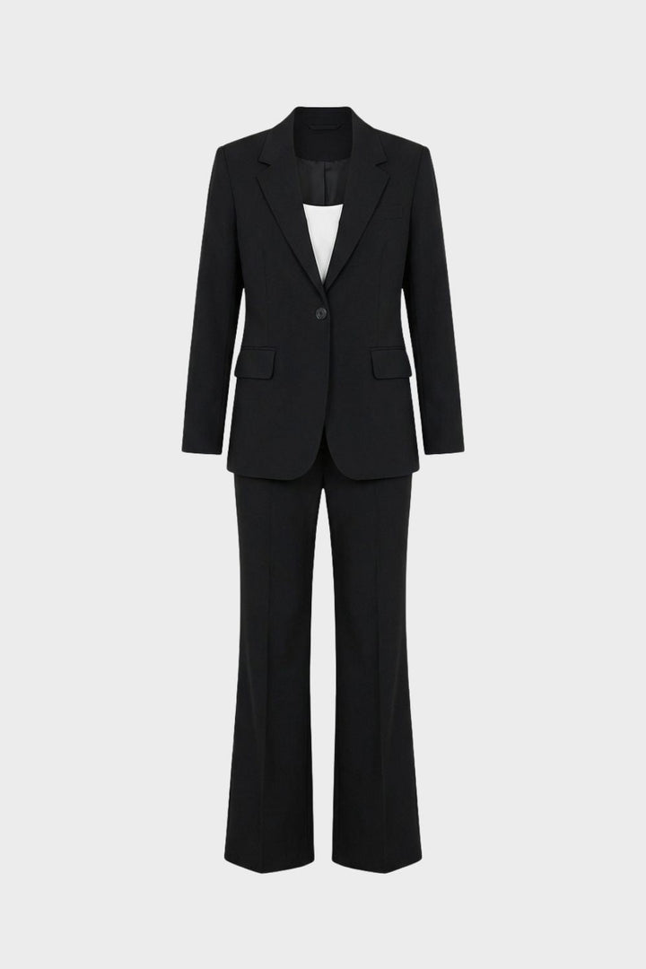 Hosenanzug Damen Zweiteiler mit Blazer und Schlaghose