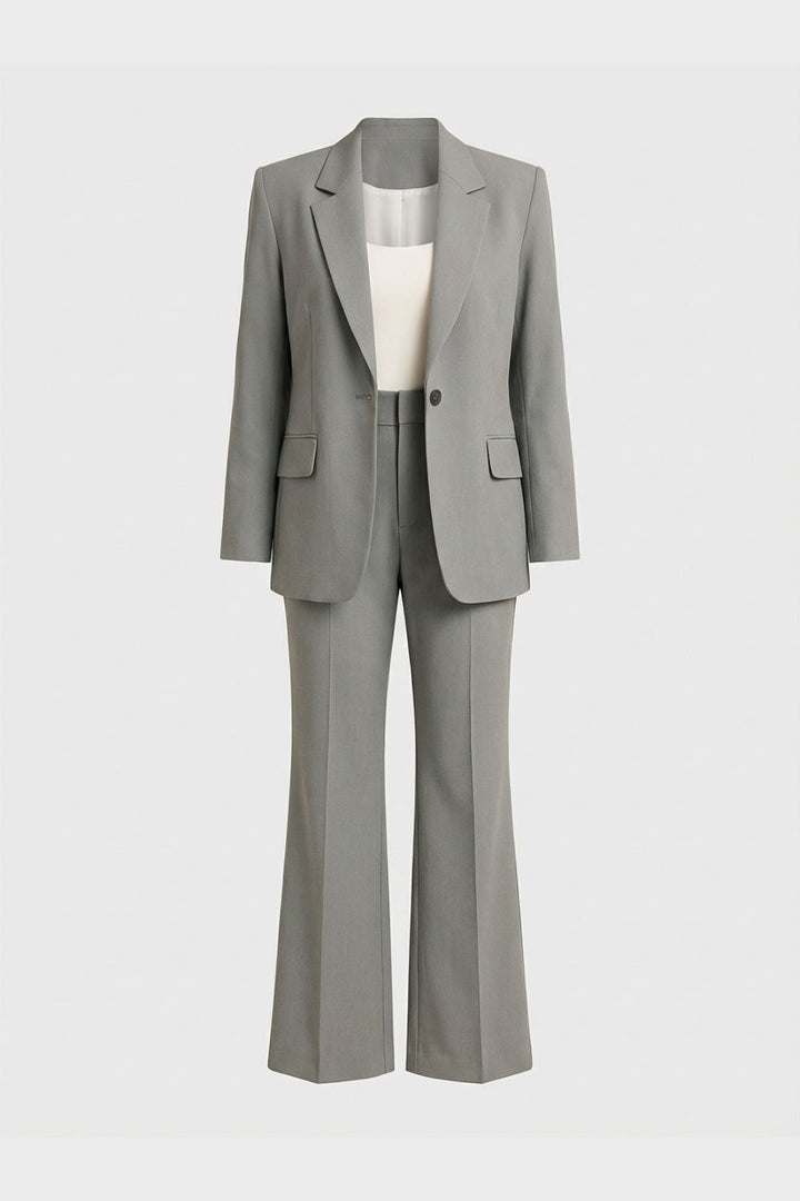 Hosenanzug Damen Zweiteiler mit Blazer und Schlaghose