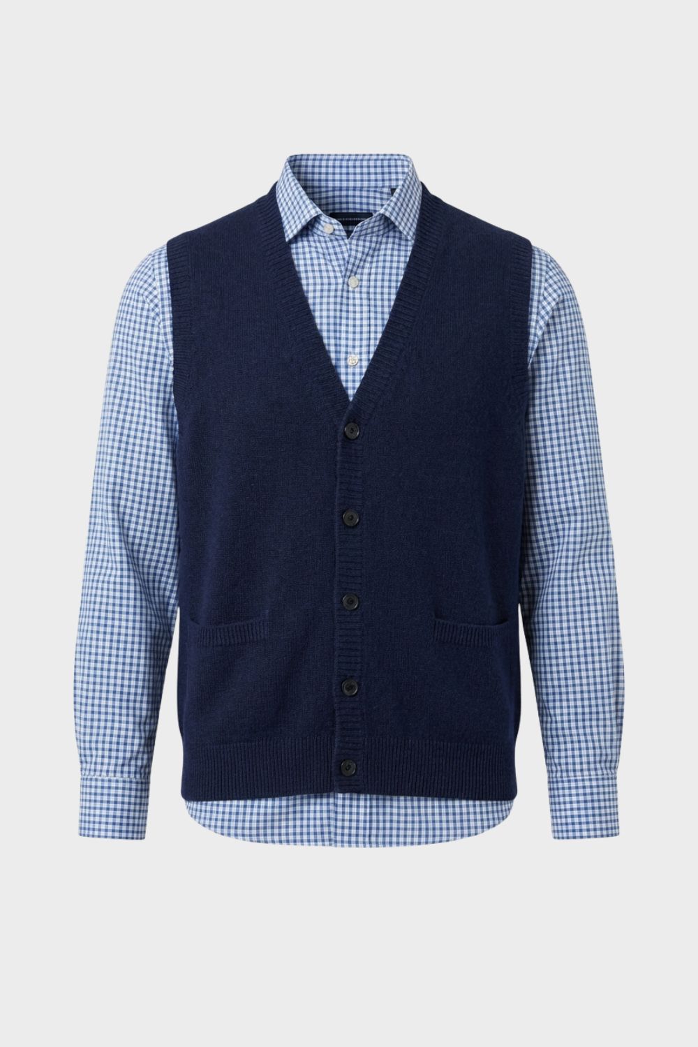 Strickweste Herren mit V-Ausschnitt und Knopfleiste