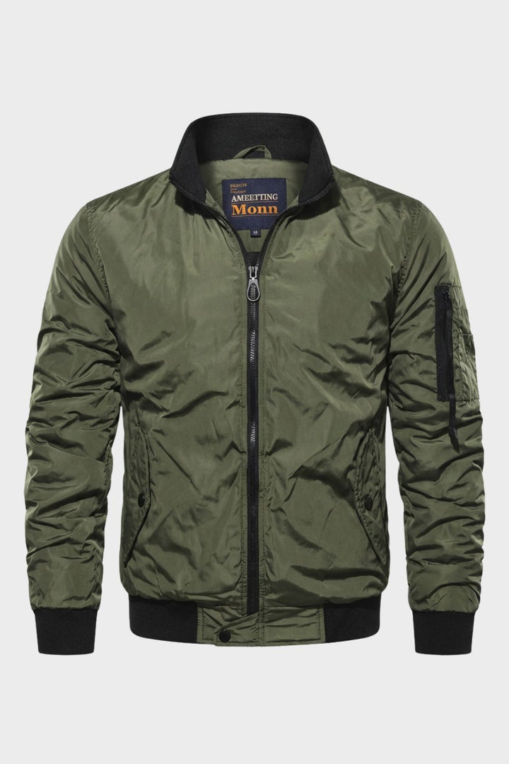 Bomberjacke Herren mit Reißverschluss und Stehkragen – Model 2