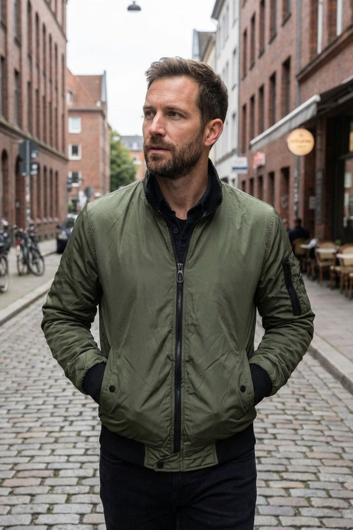 Bomberjacke Herren mit Reißverschluss und Stehkragen – Model 2