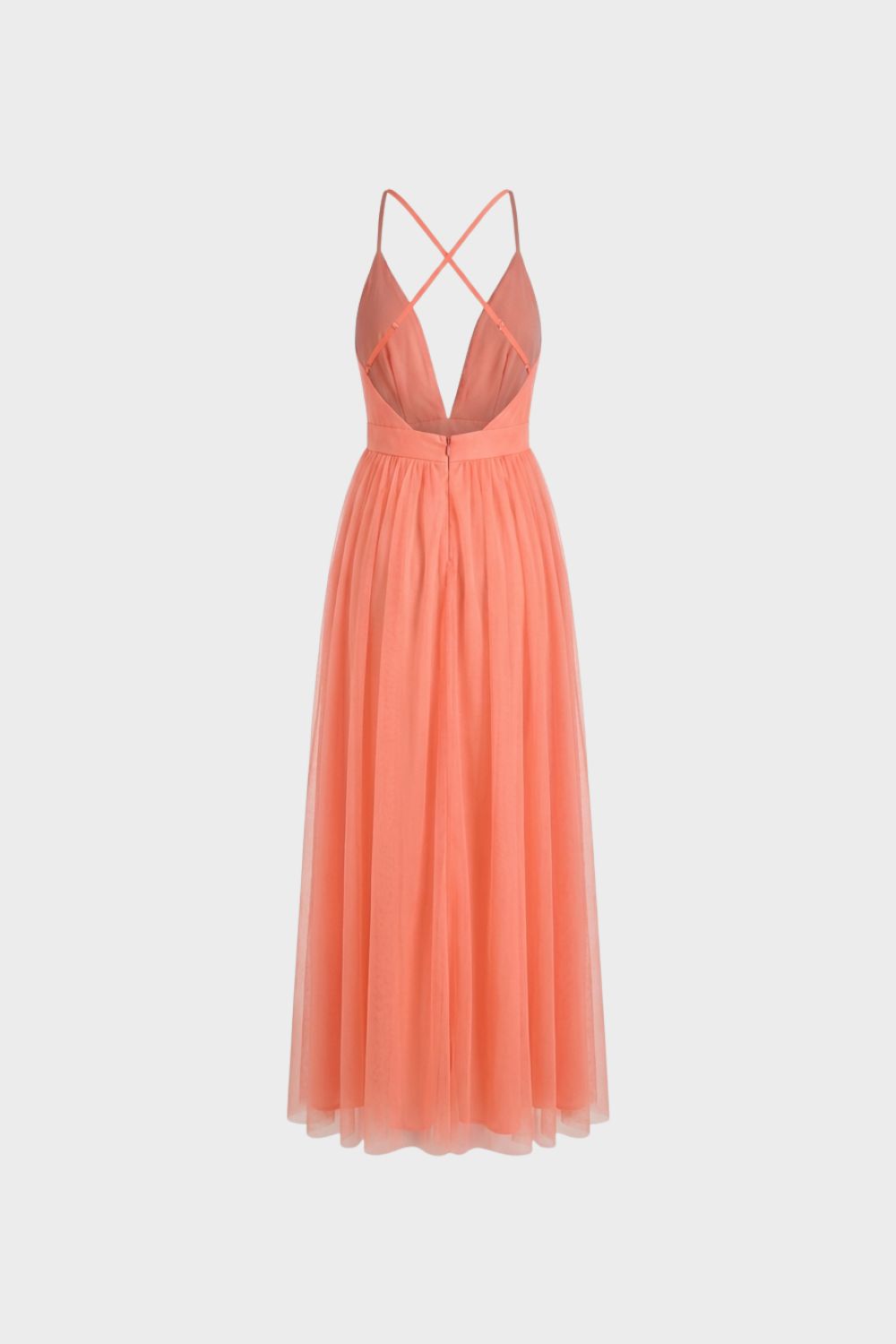 Maxikleid Damen mit V-Ausschnitt und Spaghettiträger