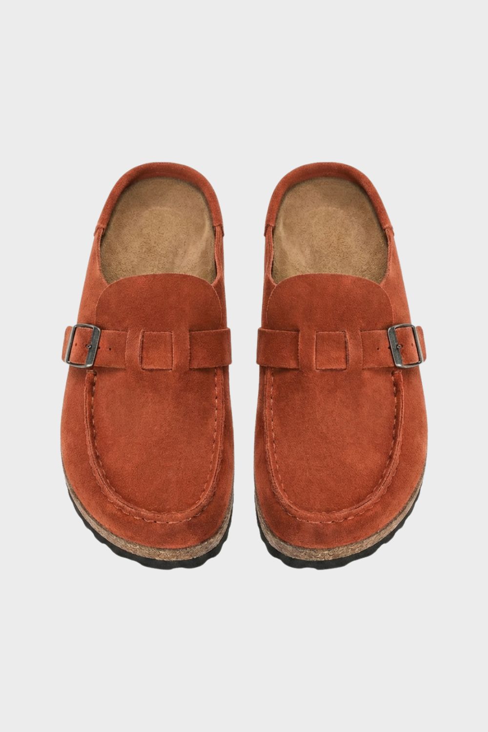 Pantoletten Damen Clogs mit Schnalle geschlossen