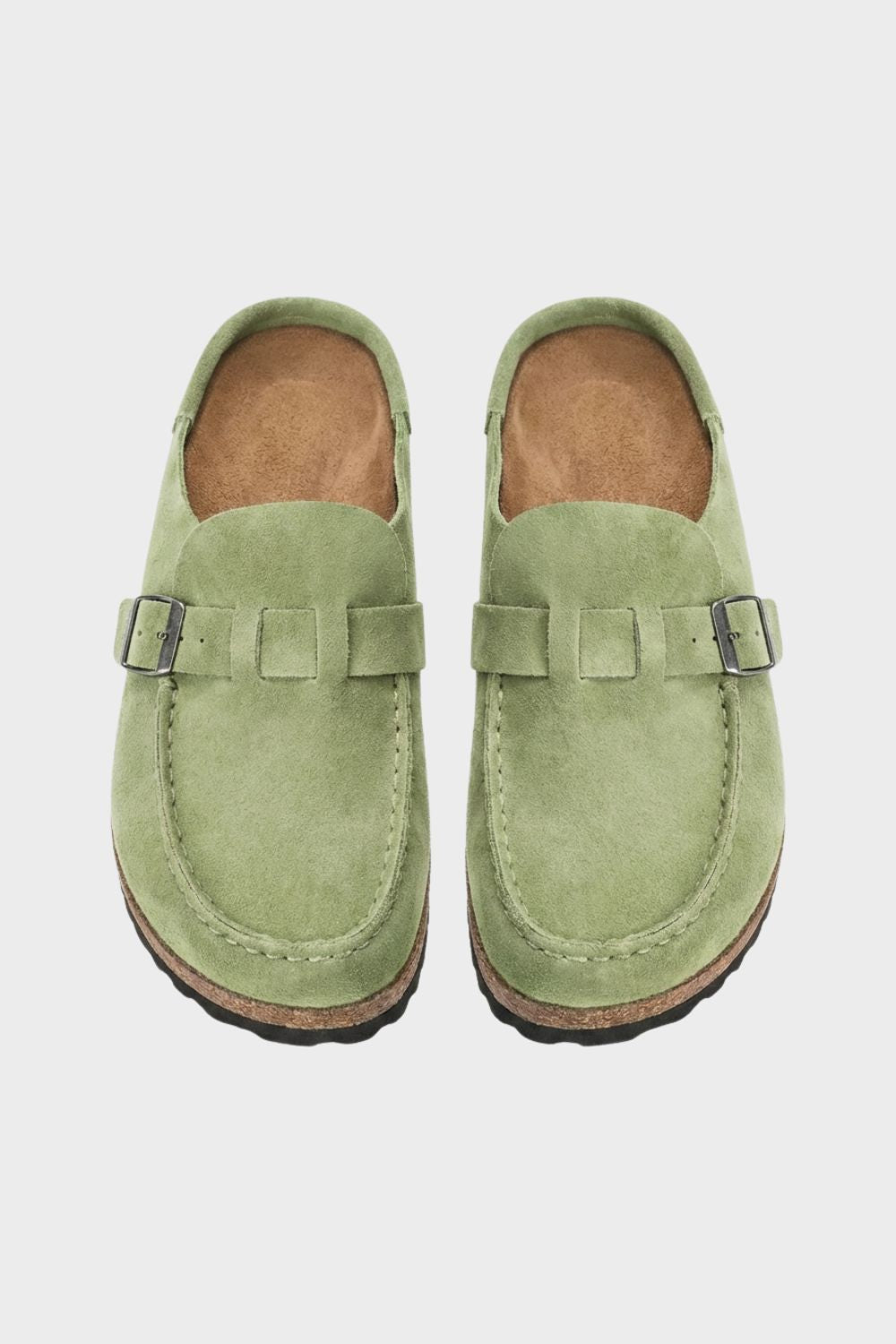 Pantoletten Damen Clogs mit Schnalle geschlossen