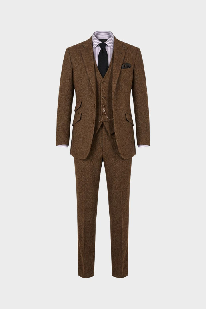 Herren Tweed Anzug | Dreiteiler