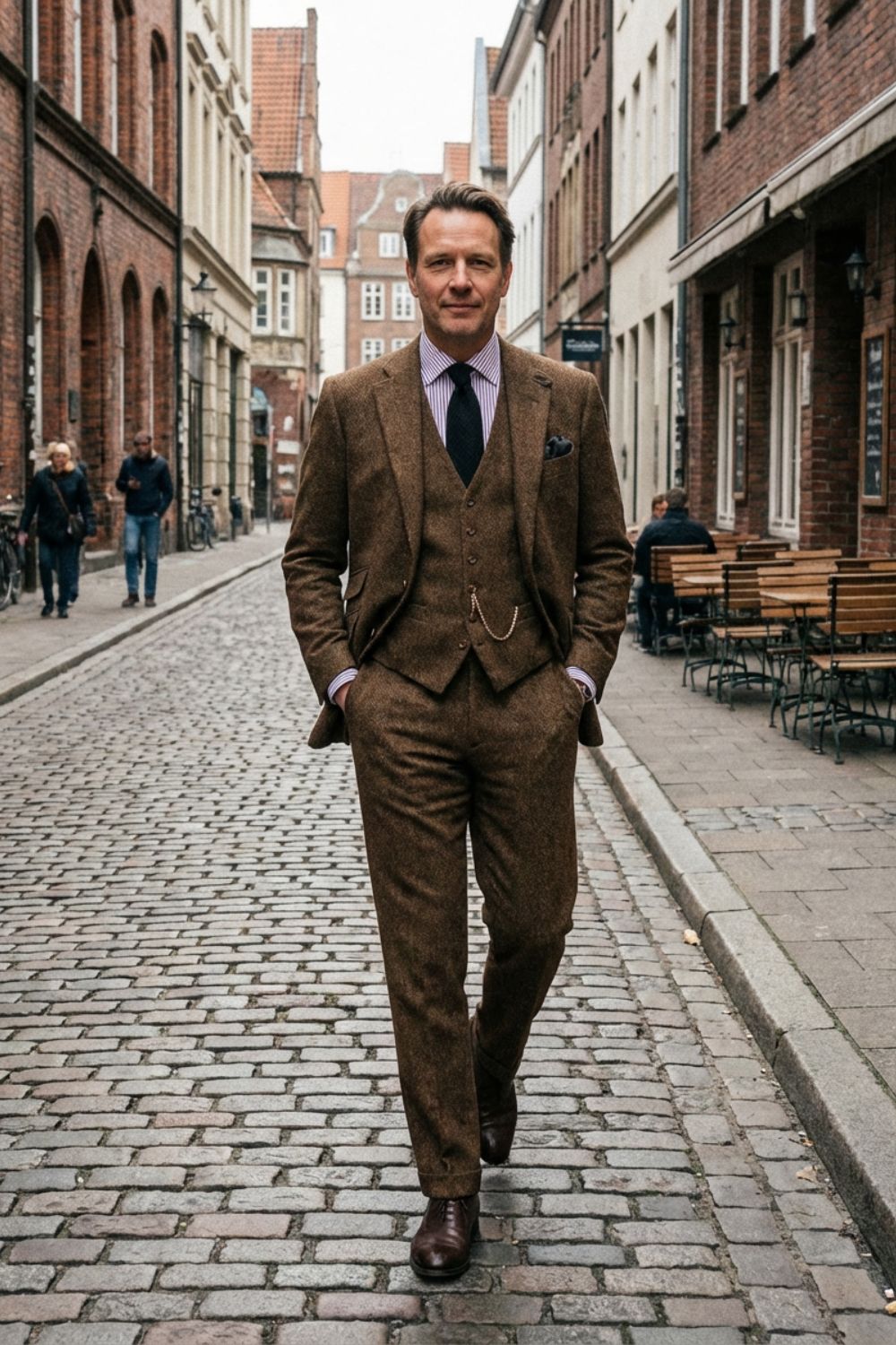 Herren Tweed Anzug | Dreiteiler