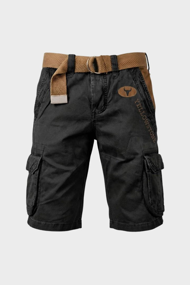 Cargo Shorts Herren kurze Hose mit Taschen und Gürtel