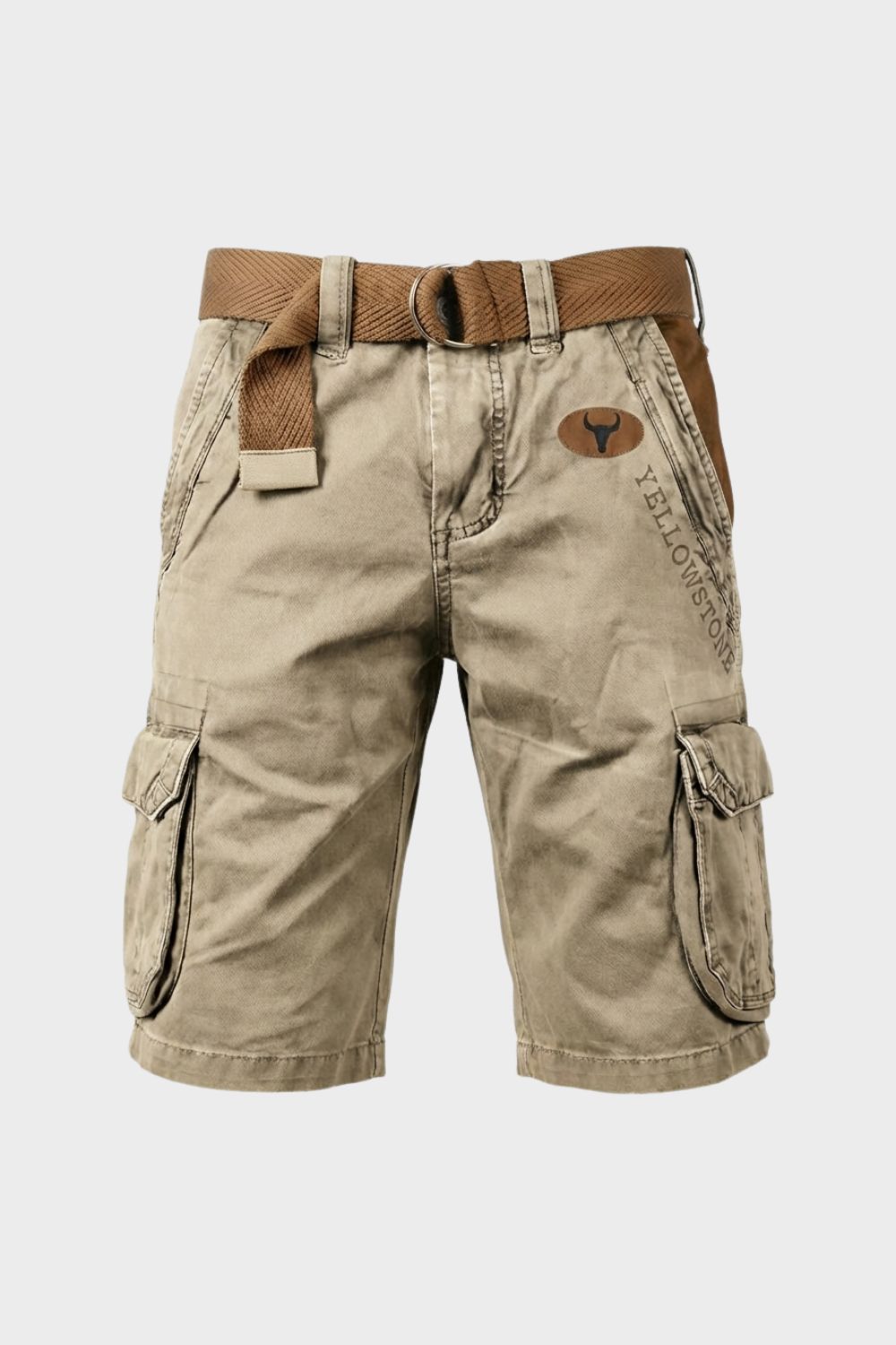 Cargo Shorts Herren kurze Hose mit Taschen und Gürtel