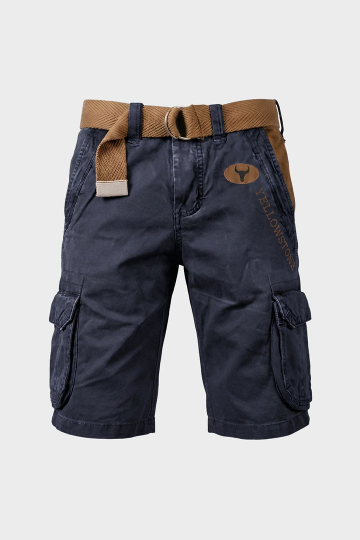 Cargo Shorts Herren kurze Hose mit Taschen und Gürtel