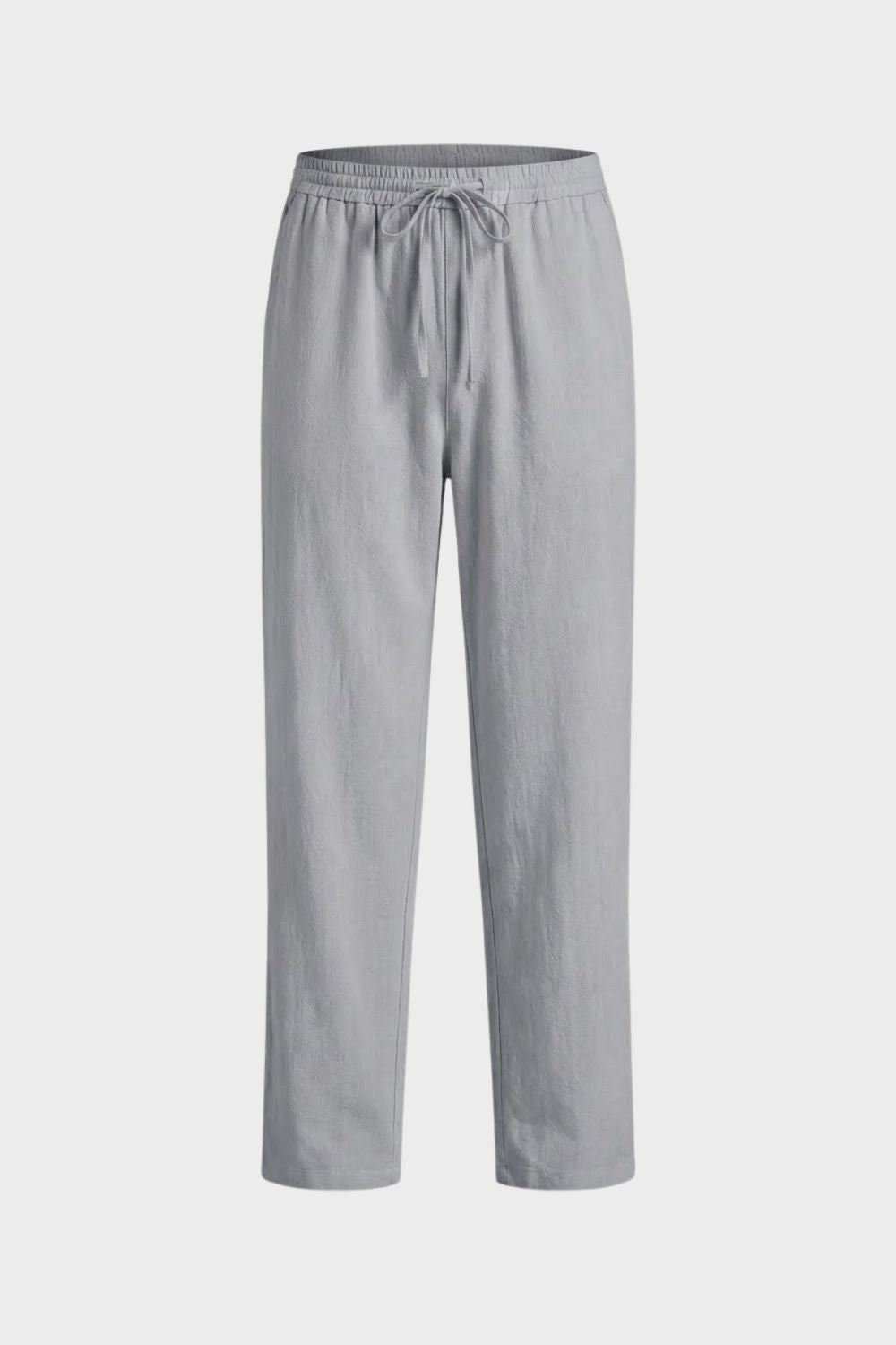 Herren Leinenhose mit Gummibund und Kordelzug