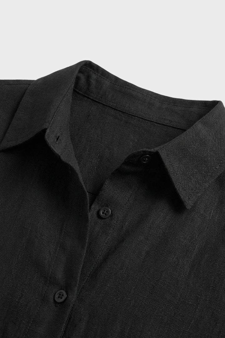 Damen Hemdblusenkleid lang mit Knopfleiste