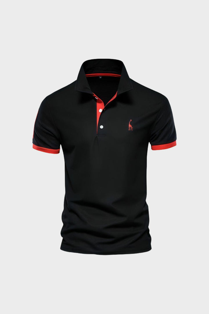 Poloshirt Herren Kurzarm mit Kontrastkragen