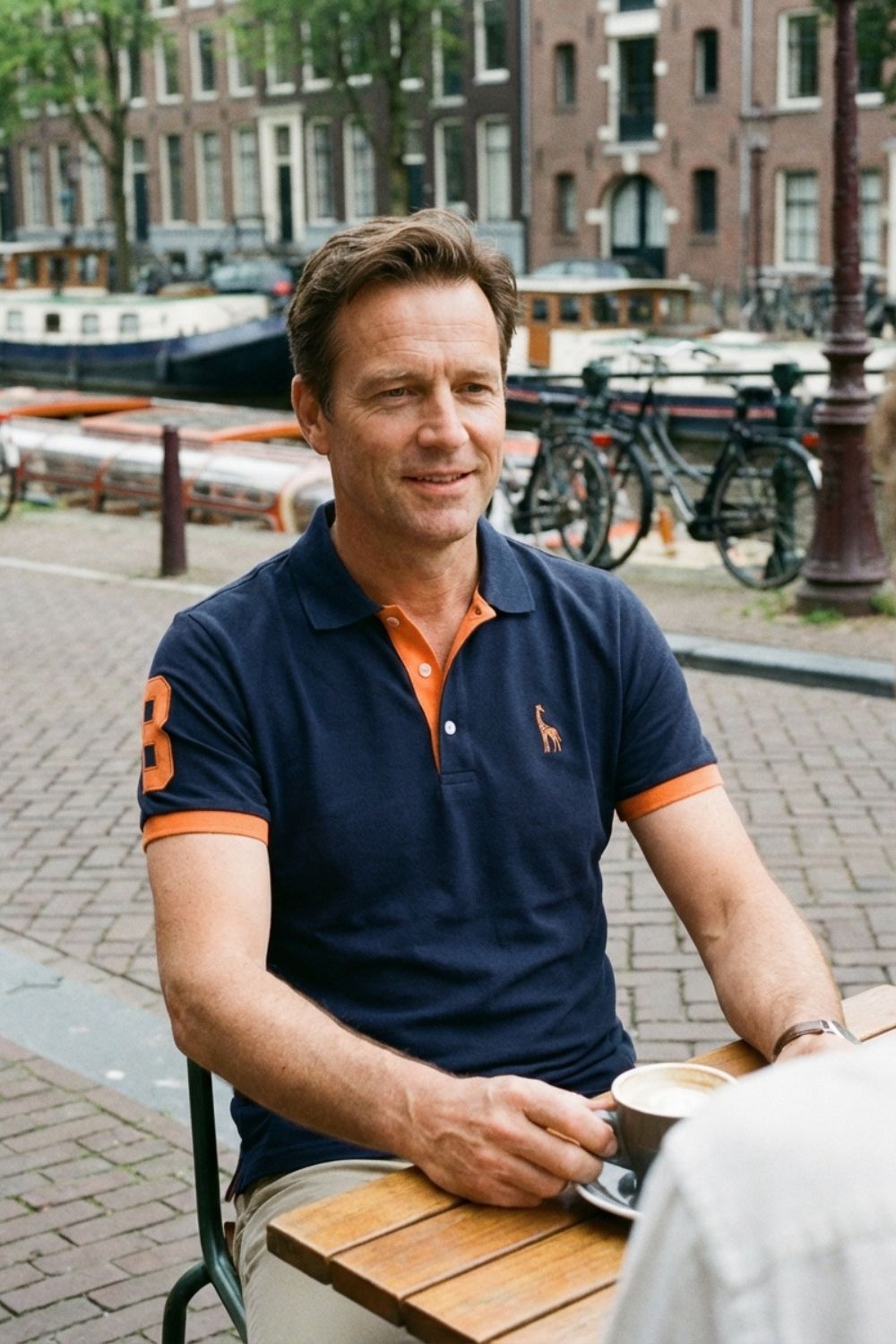 Poloshirt Herren Kurzarm mit Kontrastkragen