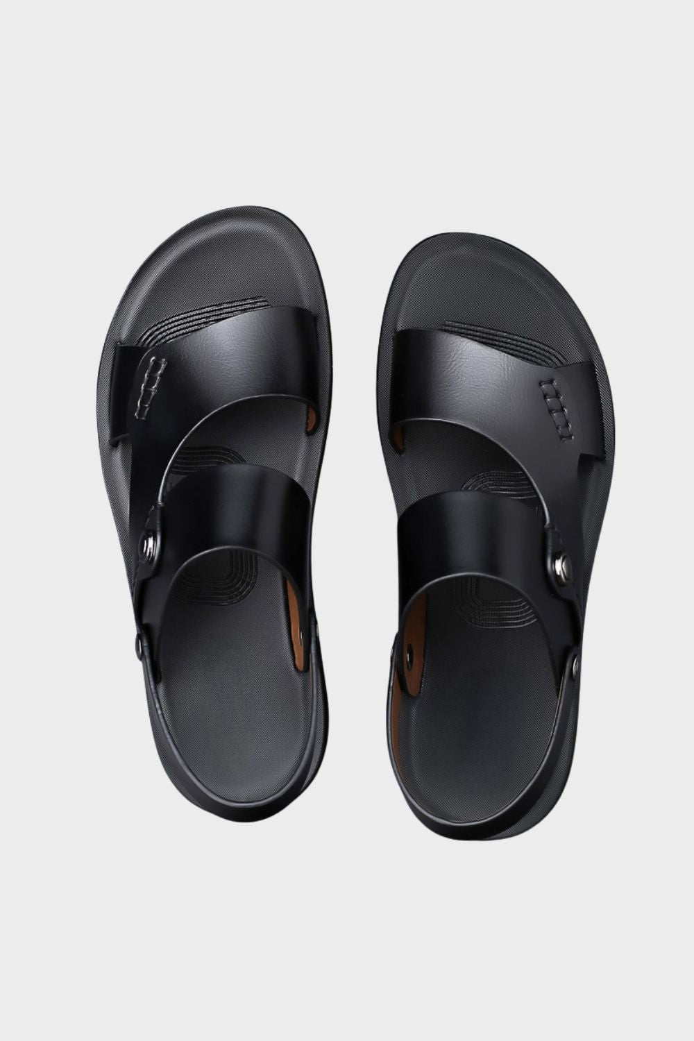 Herren Leder Sandalen mit verstellbarem Riemen