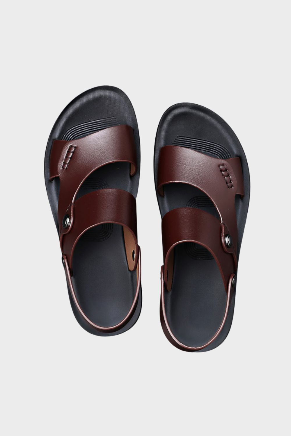 Herren Leder Sandalen mit verstellbarem Riemen