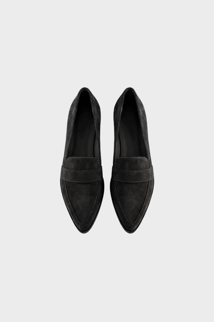 Penny Loafer Damen Spitz Wildleder – Elegante Slipper mit Absatz