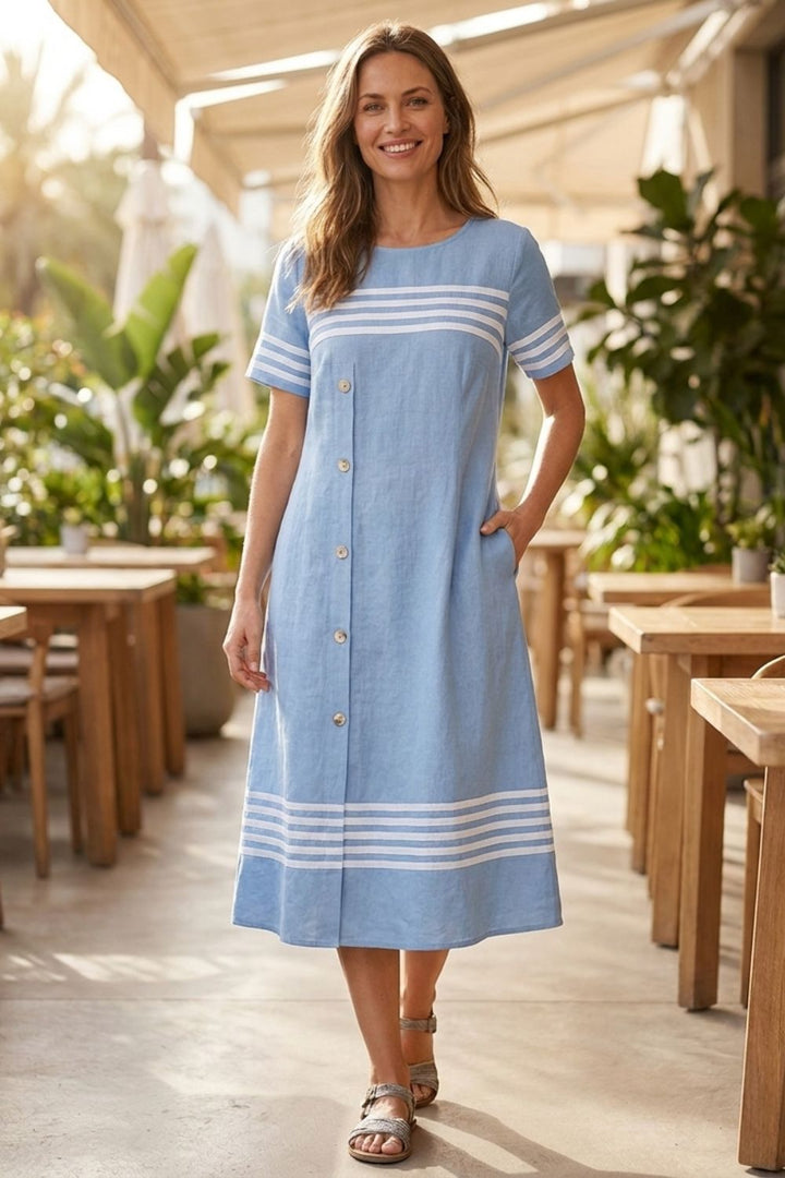 Damen Jeanskleid Midi | Sommer – Sicht von oben