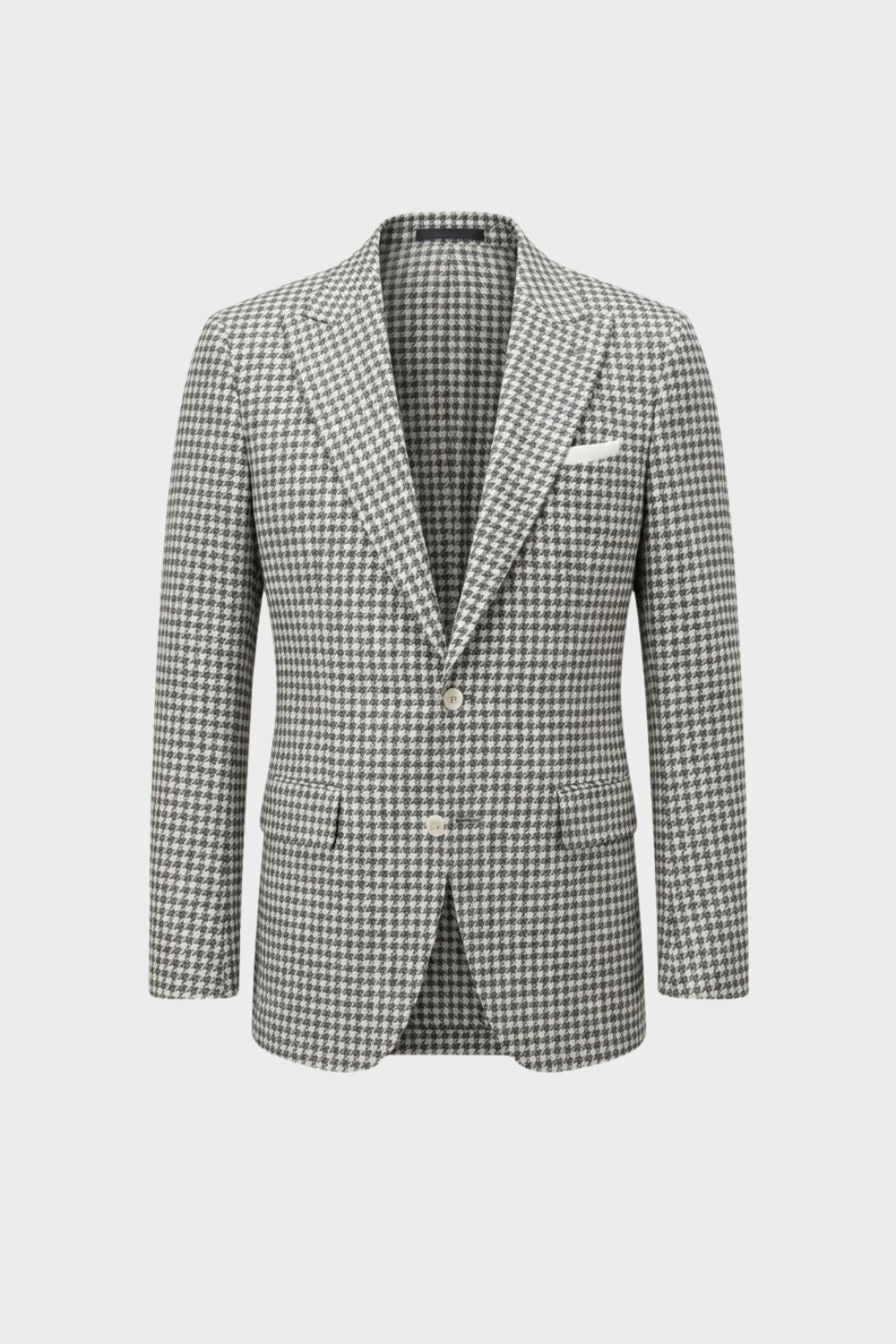 Herren Blazer – Gemusterter Blazer mit Zwei-Knopf-Verschluss und fallendem Revers für Abend &amp; semi-formelle Anlässe