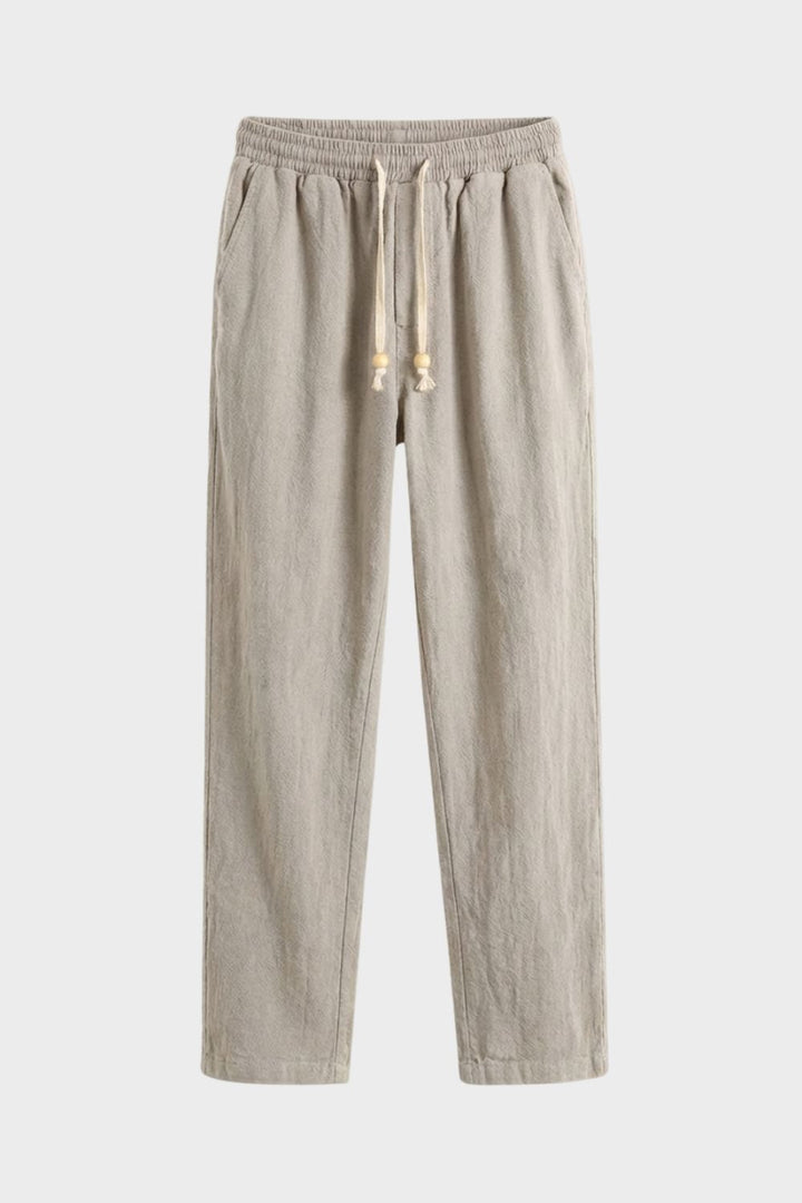 Herren Tapered Linenhose – Japan – Material-Detail