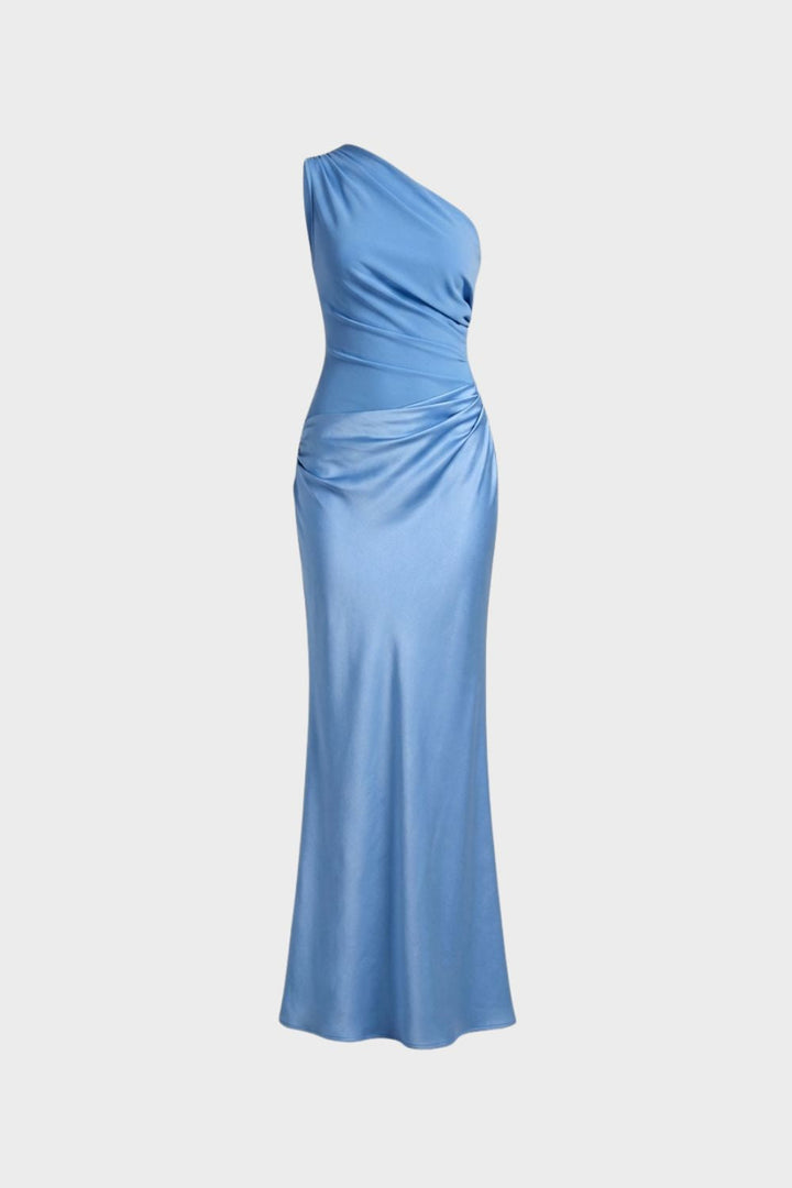 Damen Satin Maxikleid – Hochzeit – Material-Detail