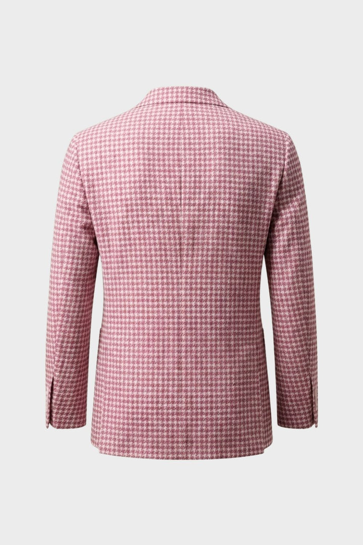 Herren Blazer – Gemusterter Blazer mit Zwei-Knopf-Verschluss und fallendem Revers für Abend &amp; semi-formelle Anlässe