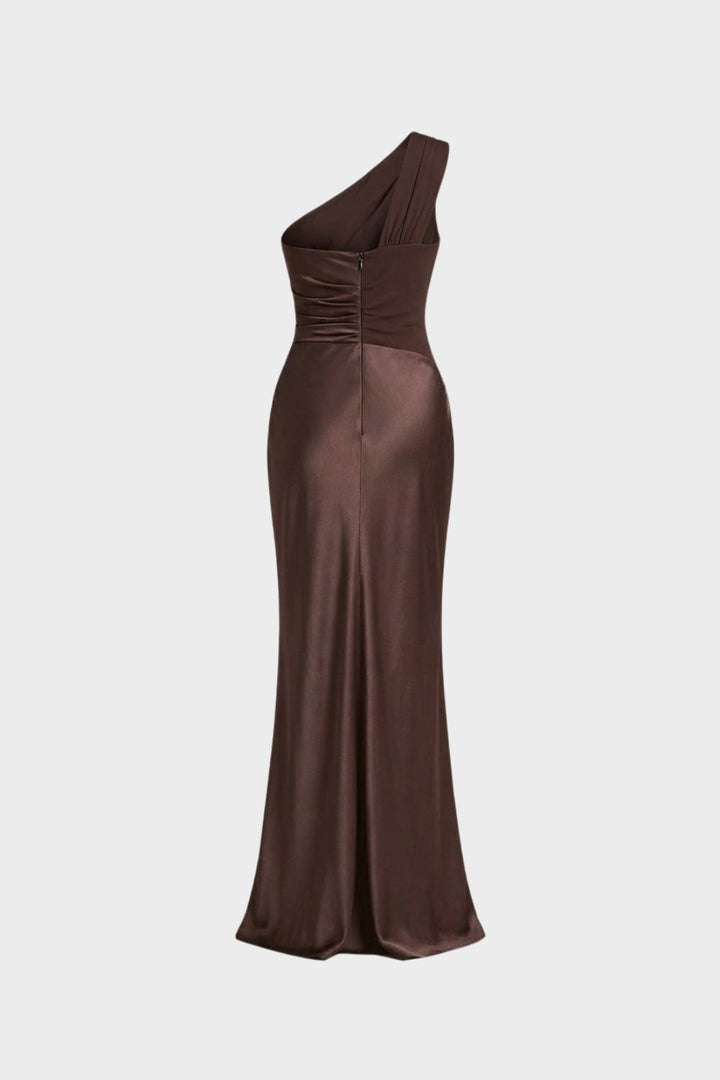 Damen Satin Maxikleid – Hochzeit – Detail-Ansicht