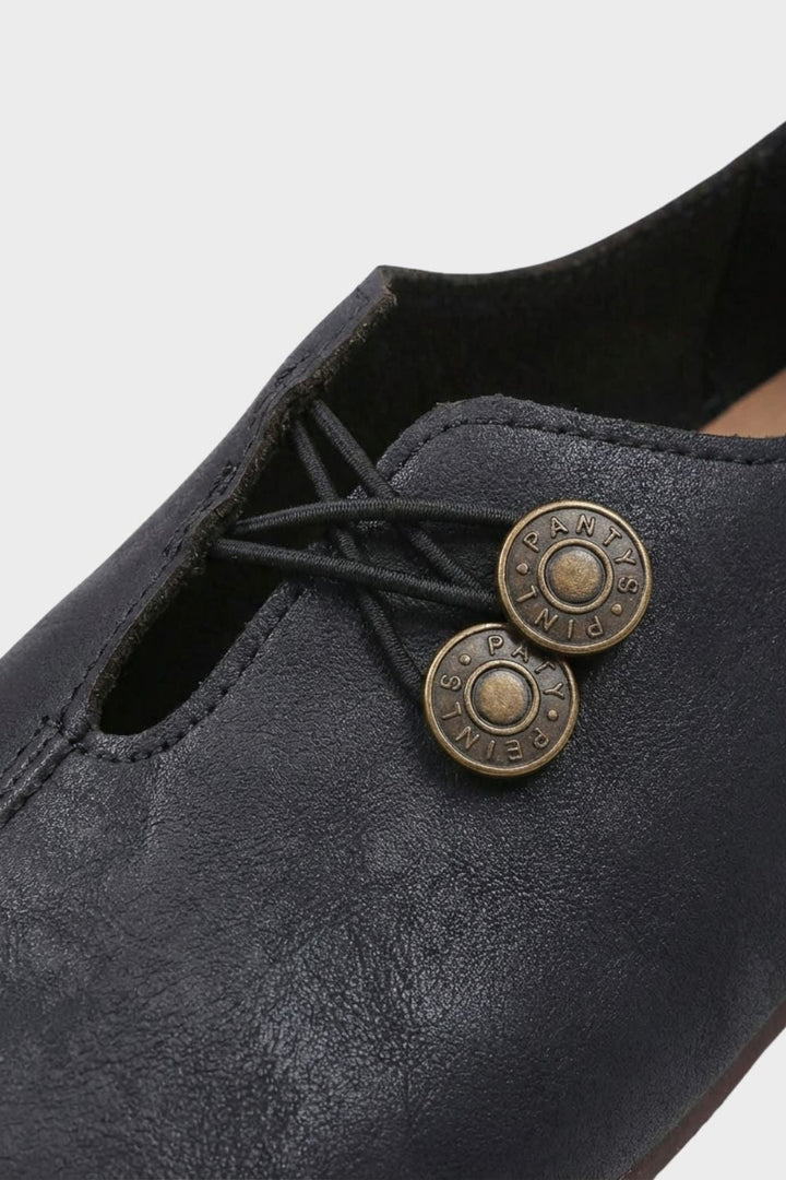Ballerinas Damen mit Cut Out und Knopfdetail