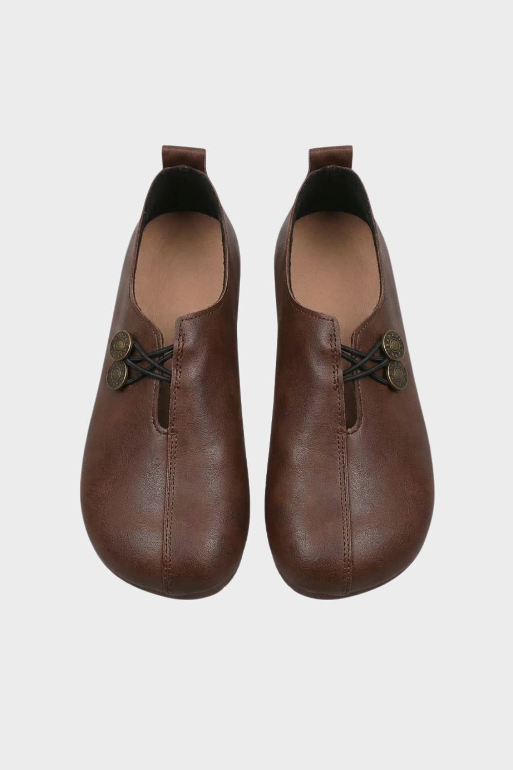 Ballerinas Damen mit Cut Out und Knopfdetail