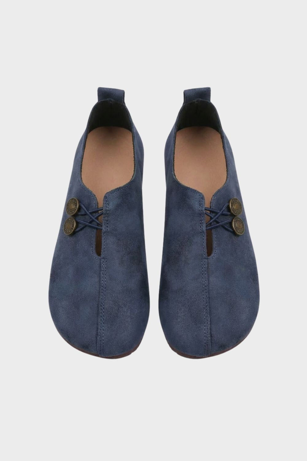 Ballerinas Damen mit Cut Out und Knopfdetail
