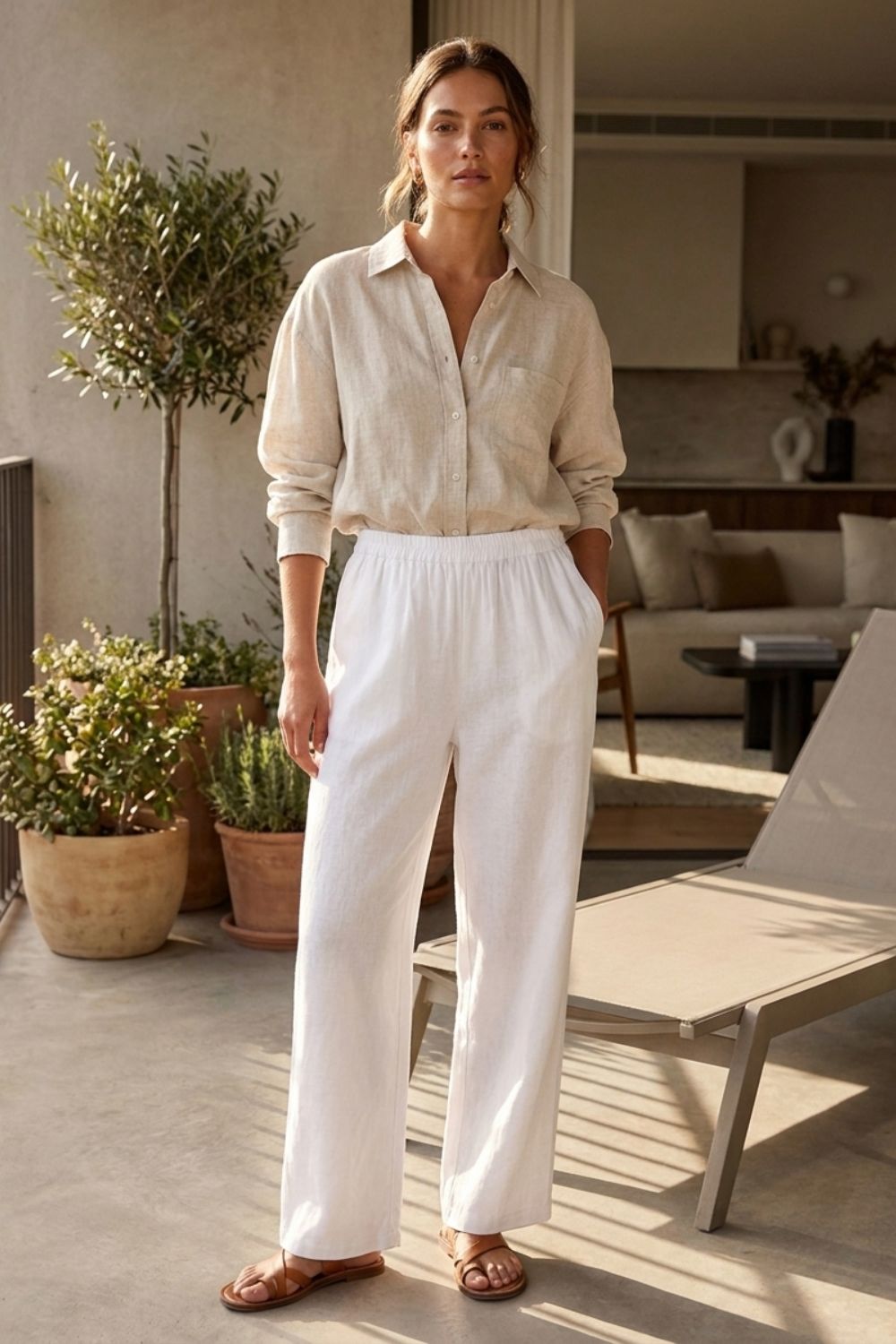 Bea – Leichte Sommerhose aus Leinen
