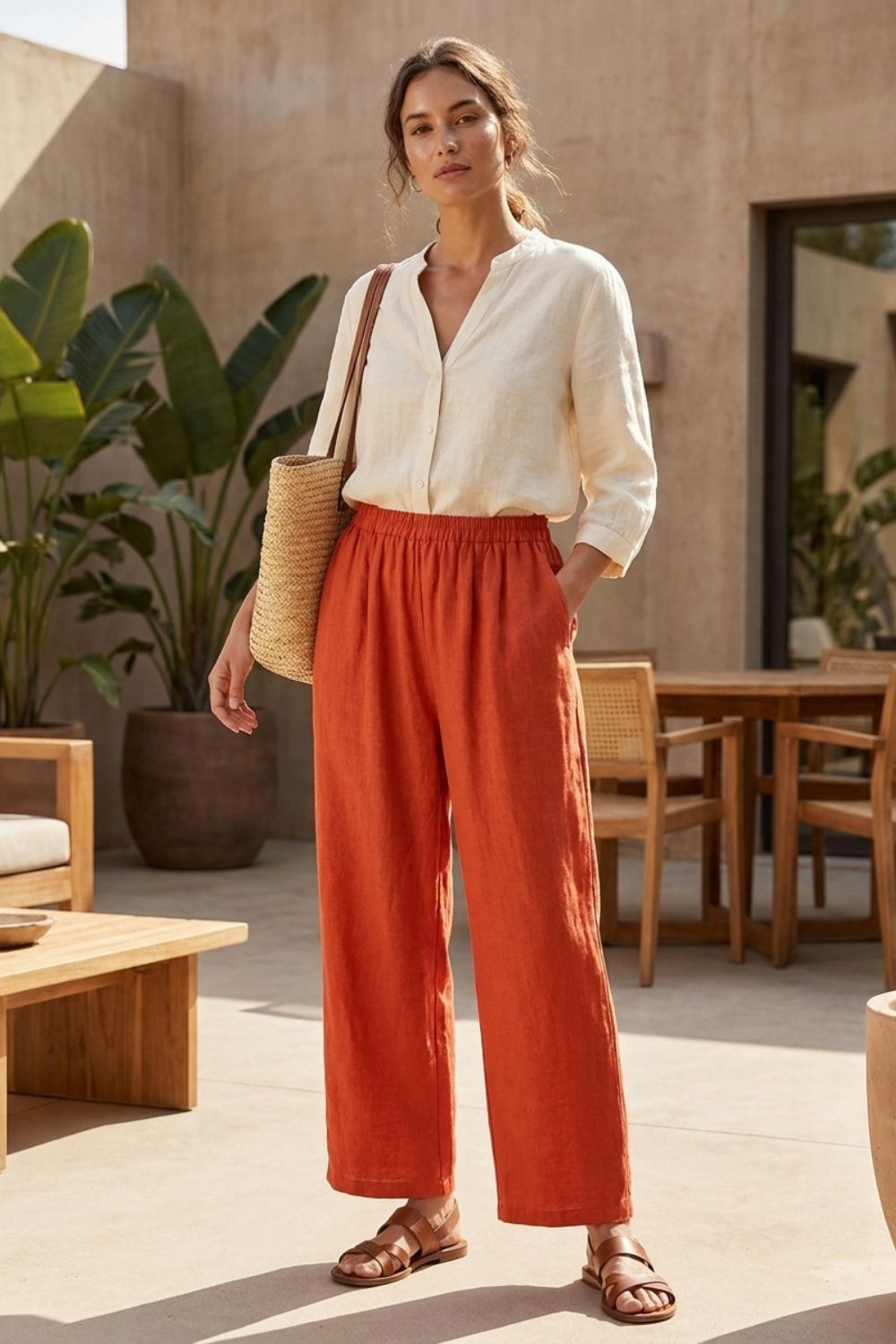 Bea – Leichte Sommerhose aus Leinen