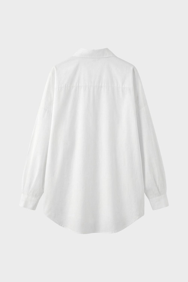 Bluse Damen Hemdbluse Langarm mit Kragen
