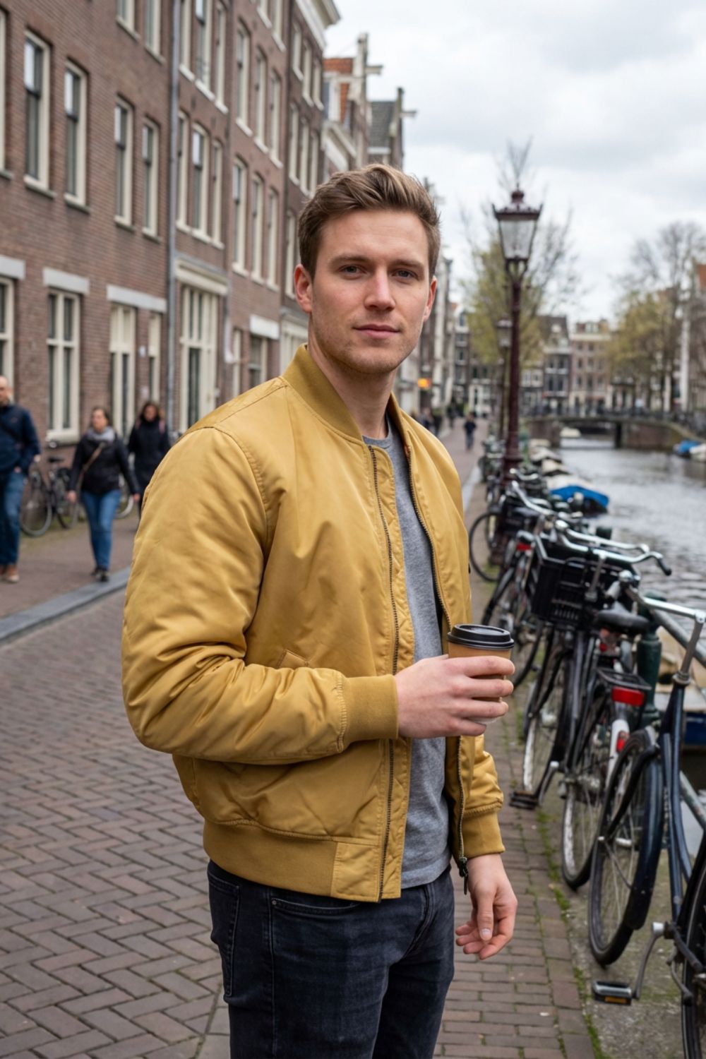 Bomberjacke Herren Fliegerjacke mit Reißverschluss