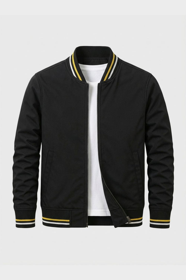 Bomberjacke Herren mit Reißverschluss und Stehkragen
