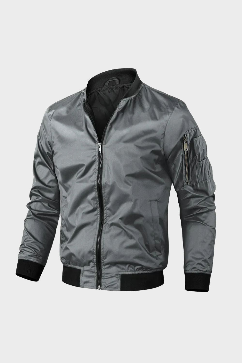 Bomberjacke Herren mit Reißverschluss und Stehkragen – Model 3