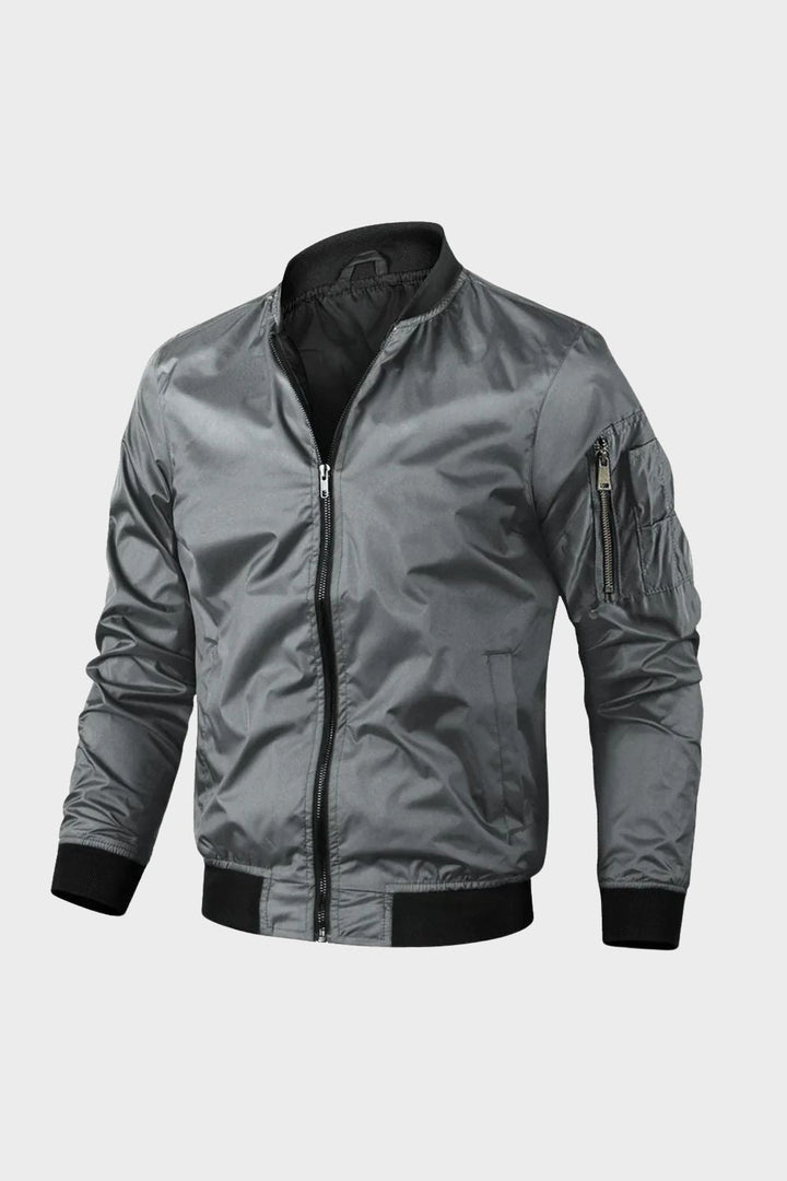 Bomberjacke Herren mit Reißverschluss und Stehkragen – Model 3