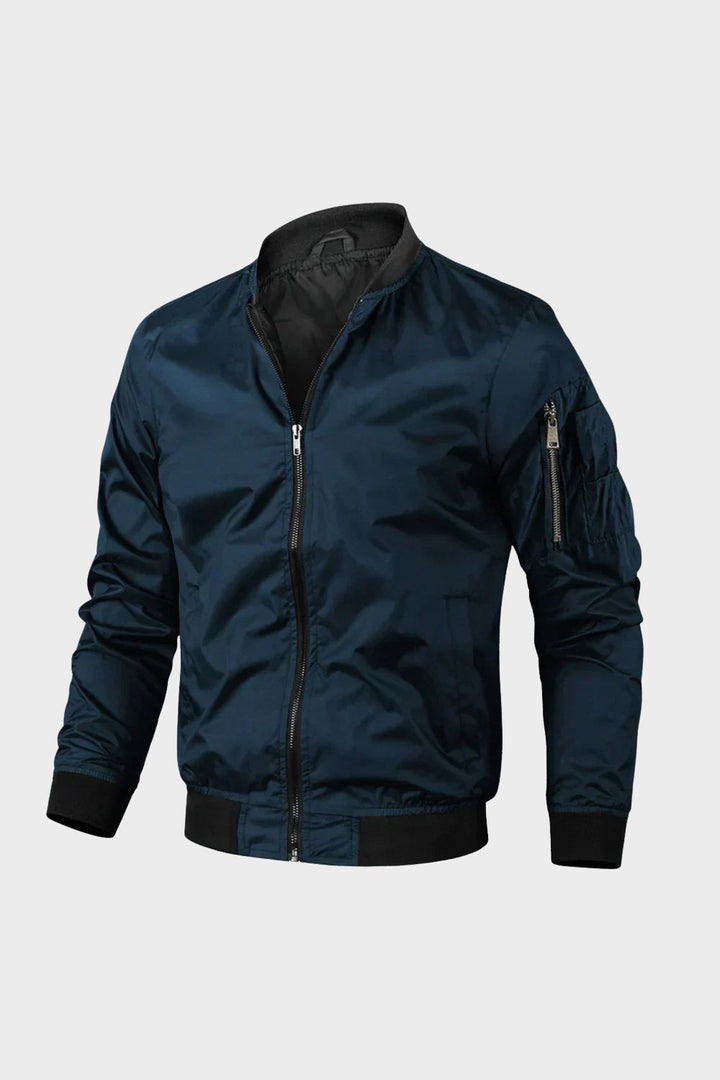 Bomberjacke Herren mit Reißverschluss und Stehkragen – Model 3