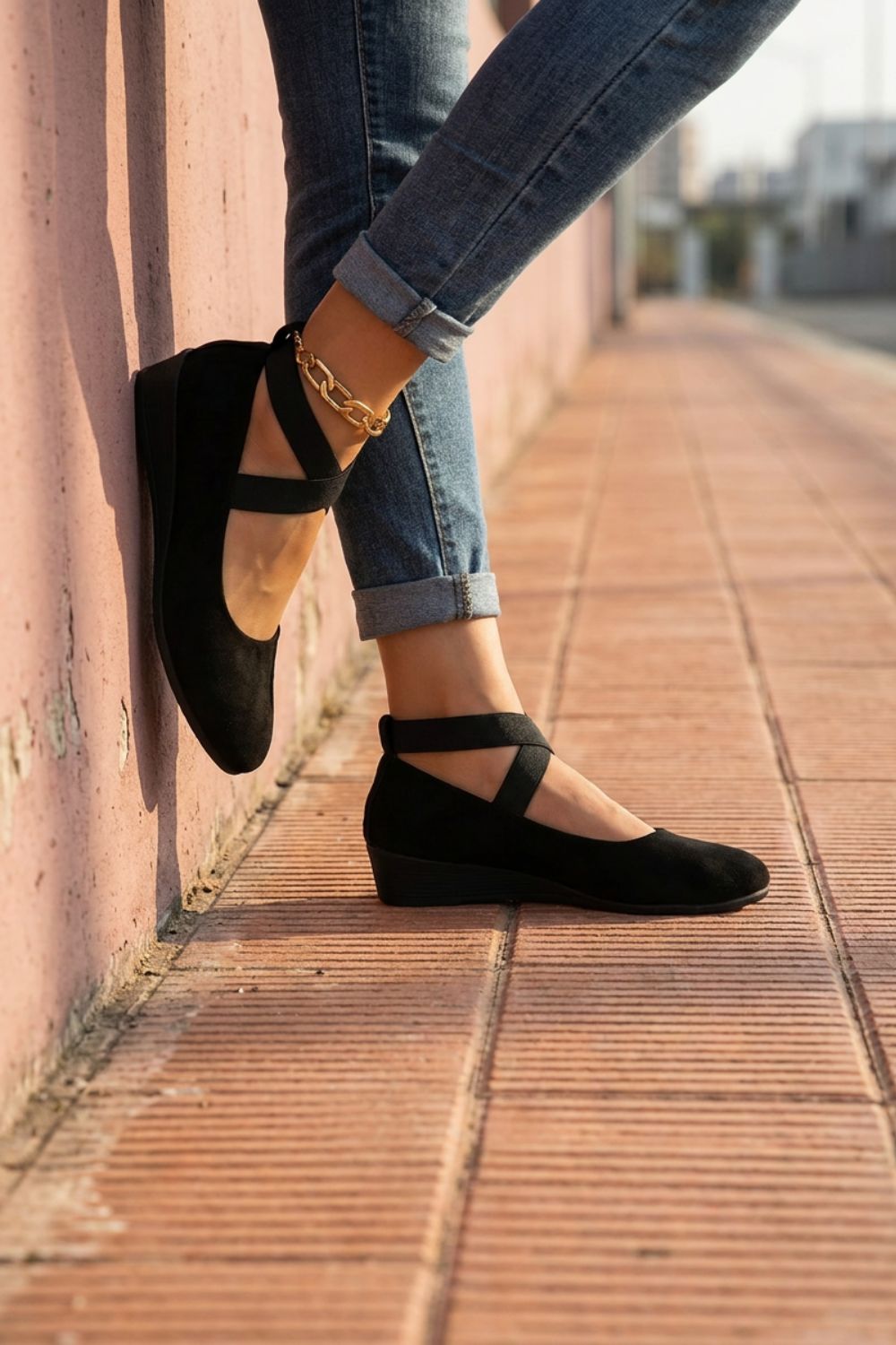 Damen Ballerinas | Kreuzriemen