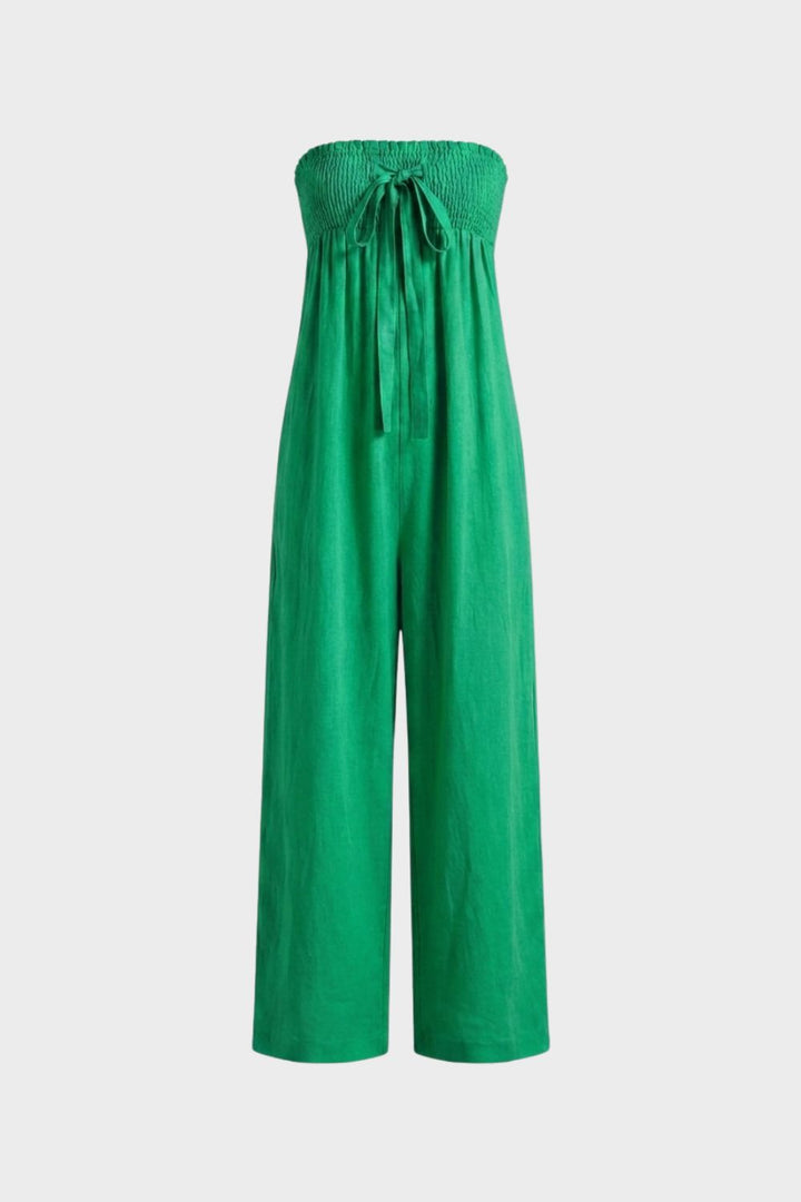 Damen Bandeau Jumpsuit | Wide-Leg – Rückansicht