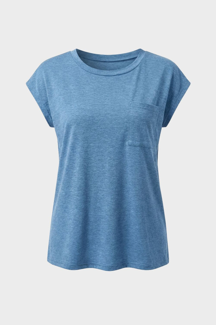 Damen Basic Tee – Loose Crew – Tragestil-Beispiel