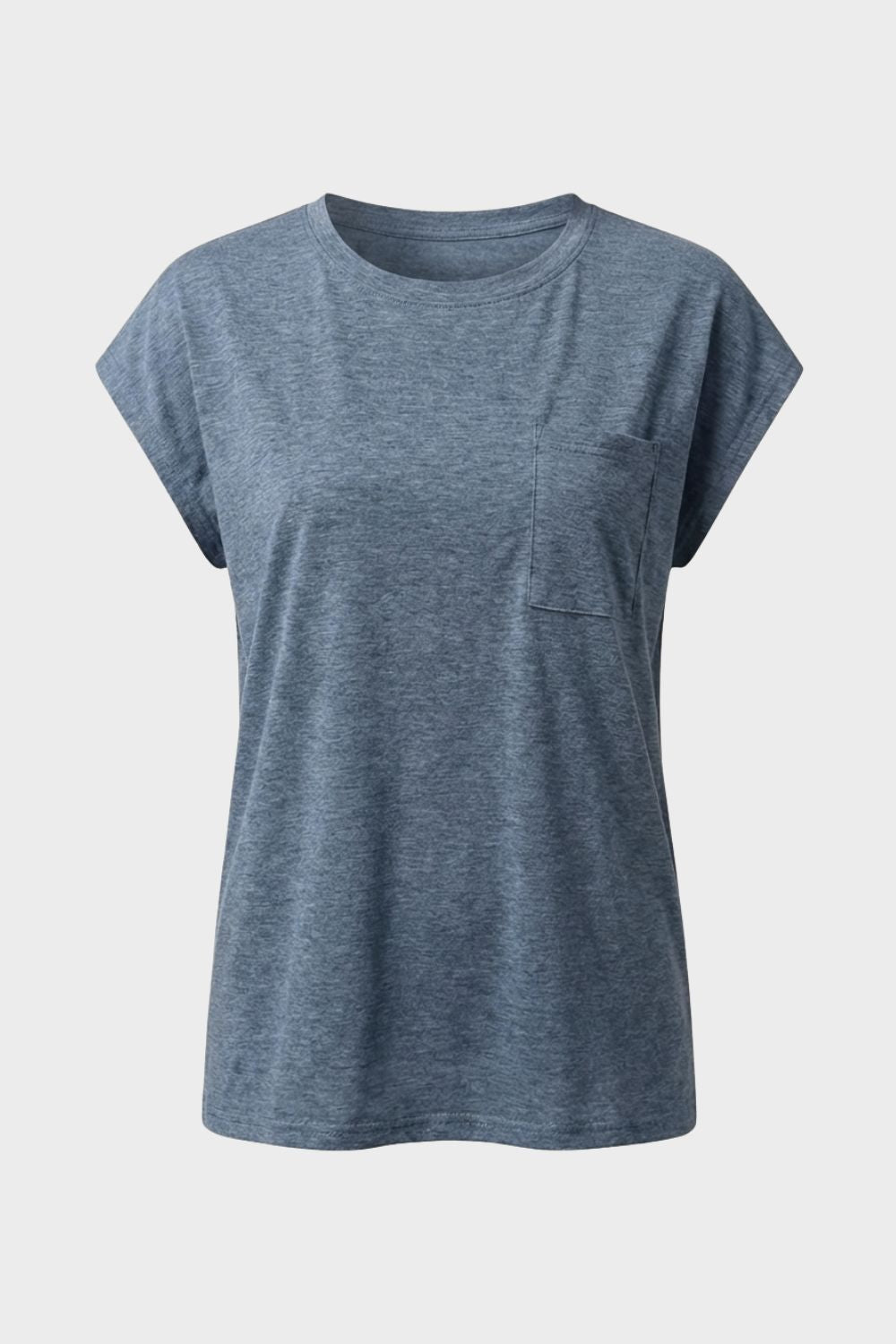 Damen Basic Tee – Loose Crew – Side-Profile