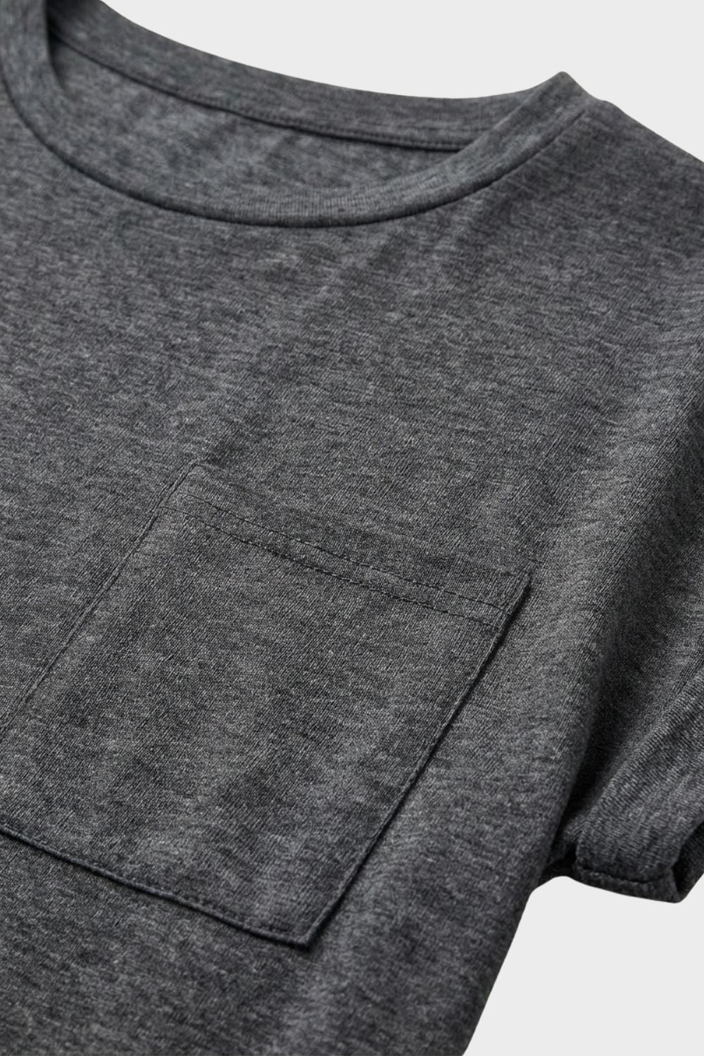 Damen Basic Tee – Loose Crew – Profil-Ansicht