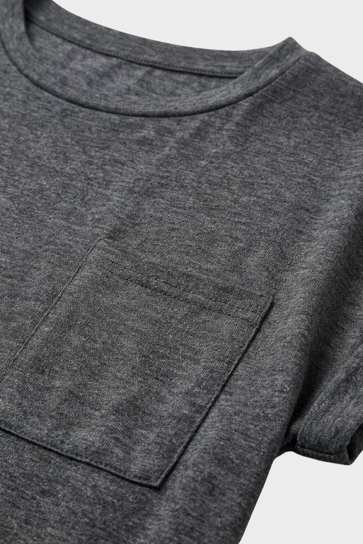 Damen Basic Tee – Loose Crew – Profil-Ansicht